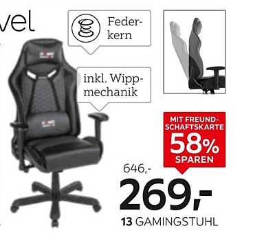 Gamingstuhl mit Federkern und Wippmechanik – Komfort für lange Spielsessions