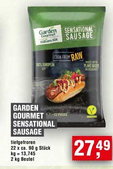 GARDEN GOURMET SENSATIONAL SAUSAGE
