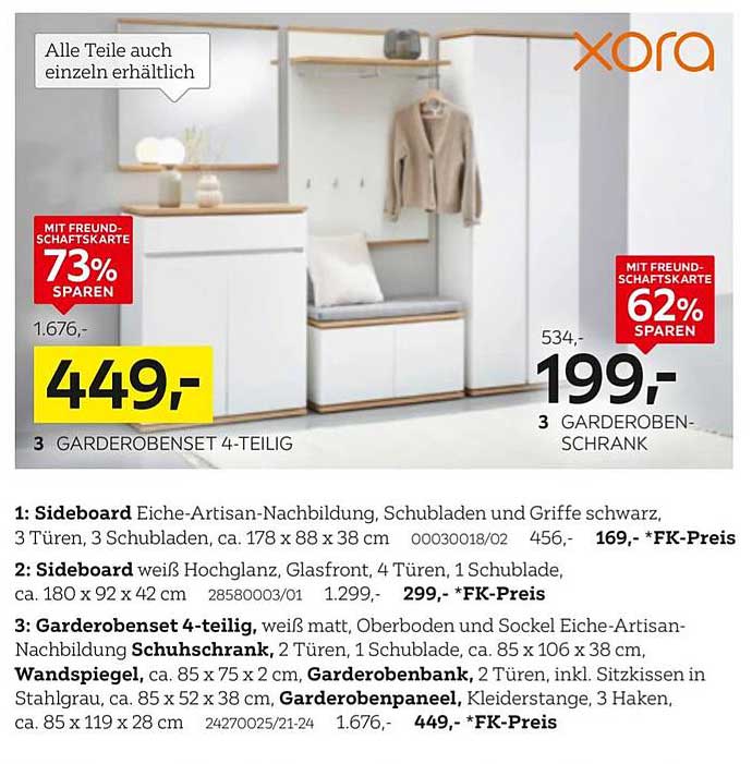 Garderobenset 4-teilig - Jetzt zum Top-Preis!