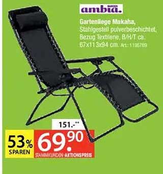Gartenliege Makaha – Stilvoll entspannen im Freien