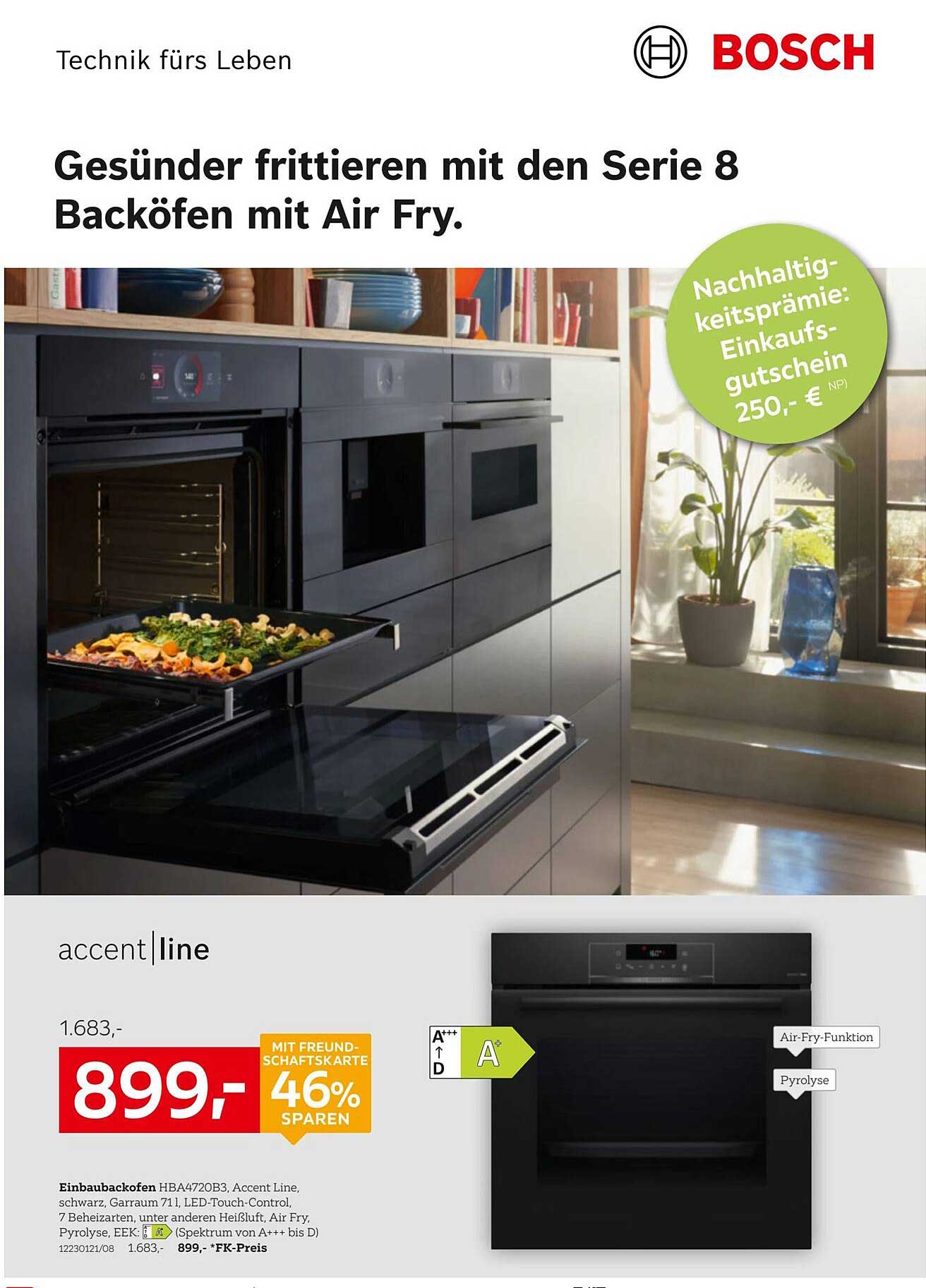 Gesünder frittieren mit den Serie 8 Backöfen mit Air Fry
