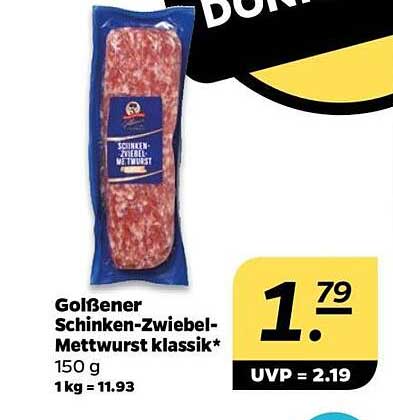 Gölßener Schinken-Zwiebel-Mettwurst klassik* 150 g
