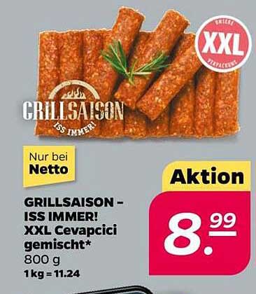 GRILLAISON - ISS IMMER! XXL Cevapcici gemischt* 800 g