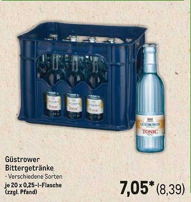 Güstrower Bittergetränke – Verschiedene Sorten
