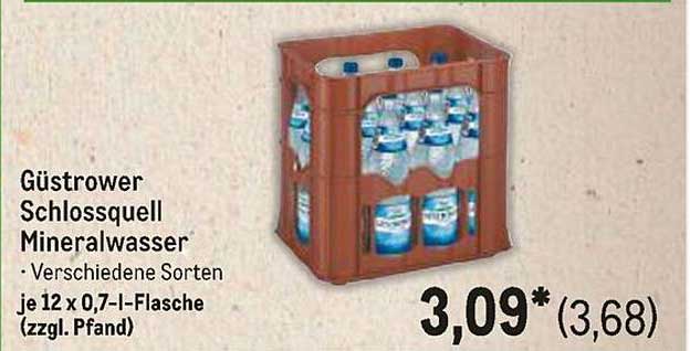 Güstrower Schlossquell Mineralwasser – Verschiedene Sorten