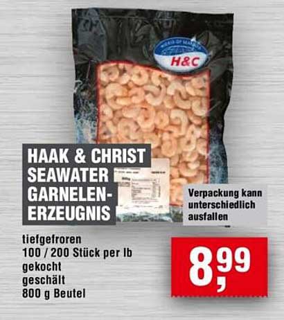 HAAK & CHRIST Seawater Garnelen - 800 g Beutel