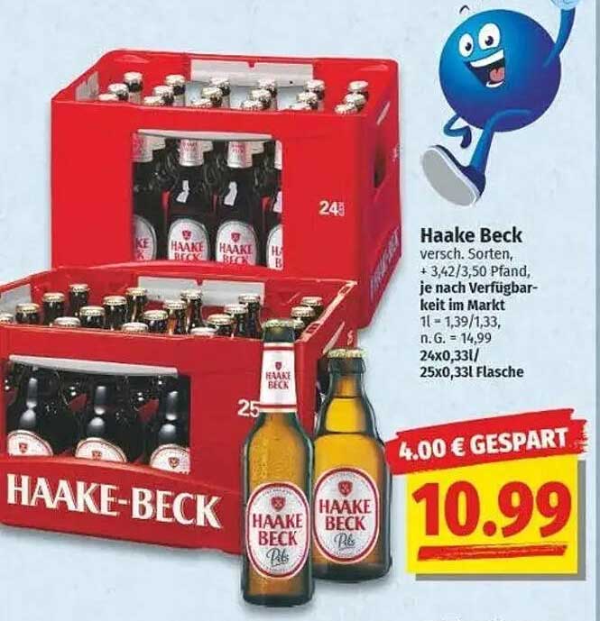 Haake Beck – 24 Flaschen für nur 10,99 €! 