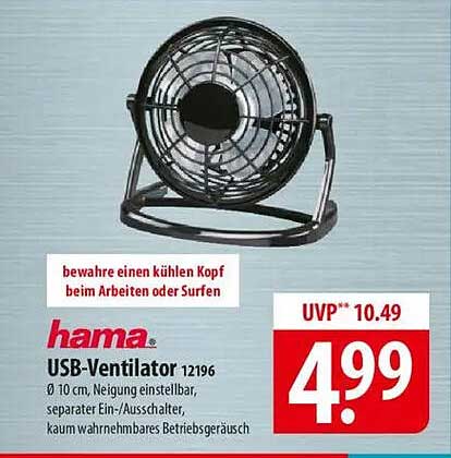 hama USB-Ventilator 12196