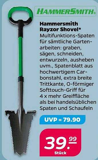 Hammersmith Rayzor Shovel - Multifunktions-Spaten