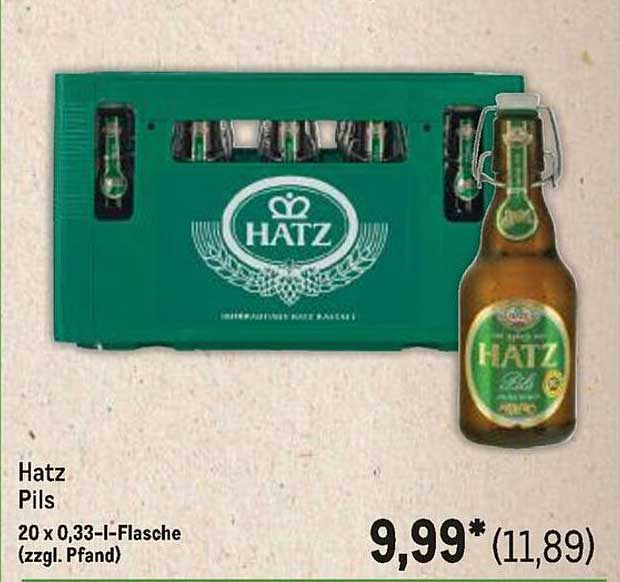 Hatz Pils 20 x 0,33 l-Flasche (zzgl. Pfand)