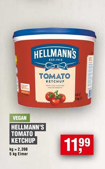 HELLMANN'S TOMATO KETCHUP 5 kg Eimer