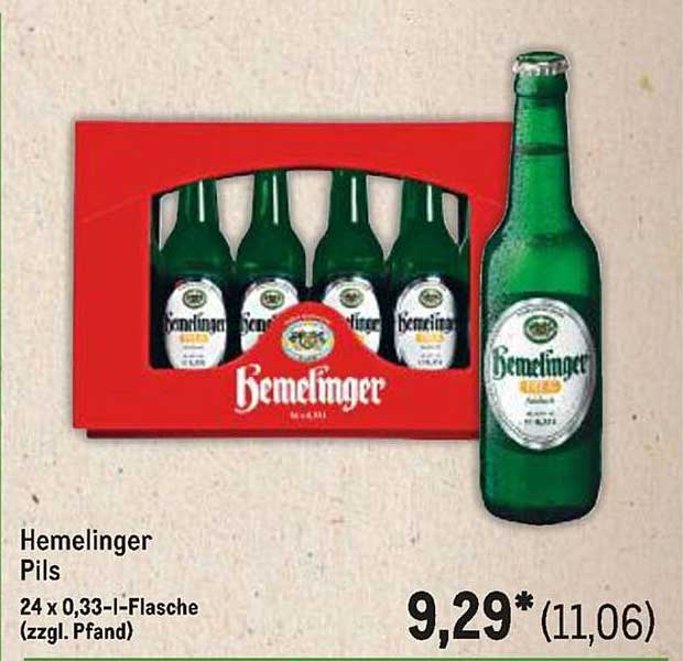 Hemelinger Pils - 24 x 0,33-l-Flasche (zzgl. Pfand)