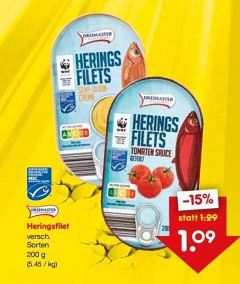 Heringsfilet in verschiedenen Sorten 200 g