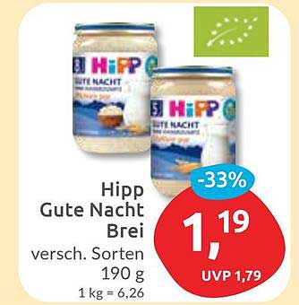 Hipp Gute Nacht Brei – verschiedene Sorten 190 g