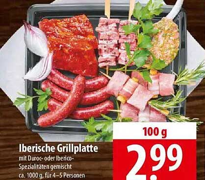 Iberische Grillplatte mit Duroc- oder Iberico-Spezialitäten