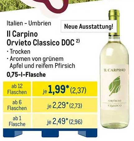 Il Carpino Orvieto Classico DOC 0,75 l-Flasche
