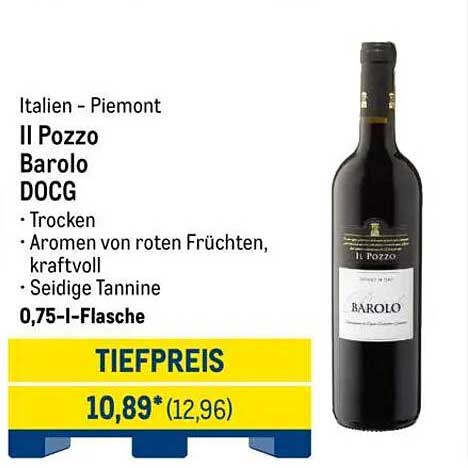 Il Pozzo Barolo DOCG 0,75 l - Italienischer Rotwein