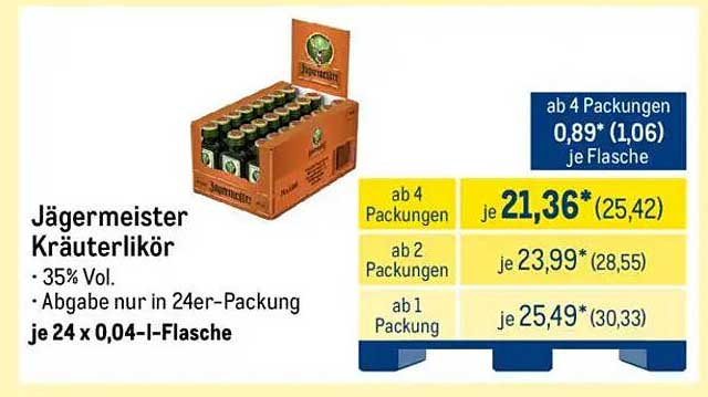 Jägermeister Kräuterlikör 0,04 l-Flasche