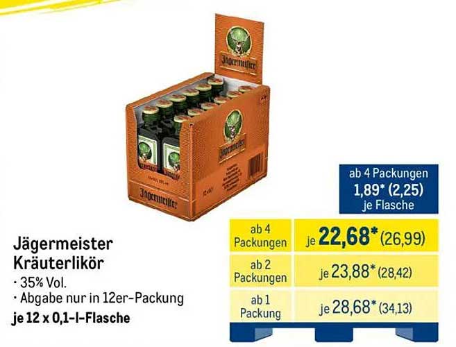 Jägermeister Kräuterlikör - 35% Vol. im 12er-Pack