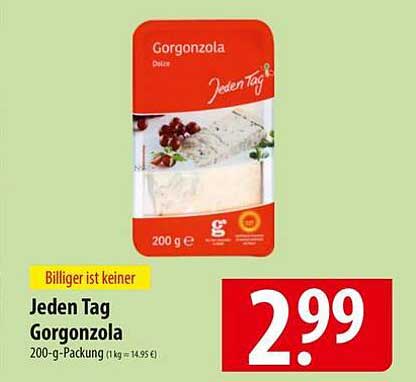 Jeden Tag Gorgonzola 200-g-Packung