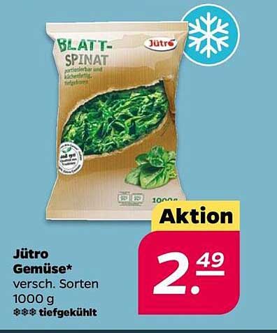 Jütrö Blatt-Spinat 1000 g - Aktionspreis
