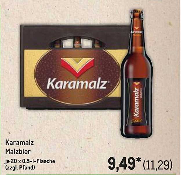Karamalz Malzbier - je 20 x 0,5-l-Flasche (zzgl. Pfand)