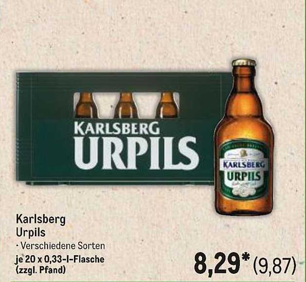 Karlsberg Urpils 20 x 0,33 l – Verschiedene Sorten
