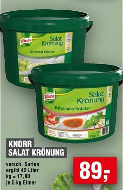 Knorr Salat Krönung 5 kg Eimer - Verschiedene Sorten