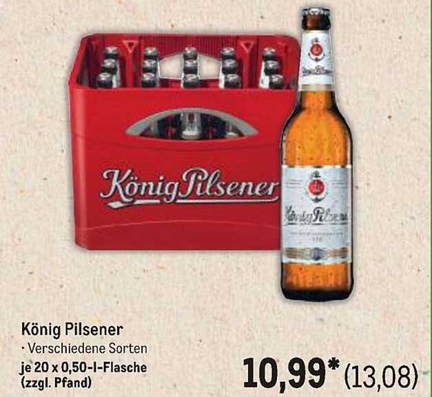 König Pilsener - Verschiedene Sorten je 20 x 0,50-l-Flasche (zzgl. Pfand)