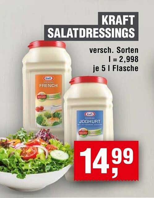 Kraft Salatdressings – verschiedene Sorten