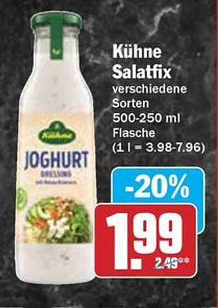 Kühne Salatfix verschiedene Sorten 500-250 ml Flasche