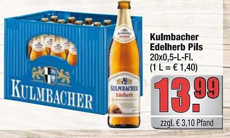 Kulmbacher Edelherb Pils 20x0,5-L-Fl.
