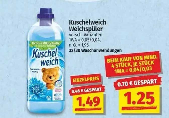 Kuschelweich Weichspüler - verschiedene Varianten