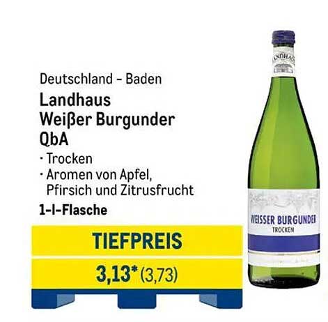 Landhaus Weißer Burgunder QbA - Trocken