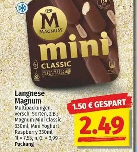 Langnese Magnum Mini Classic 330ml – Nur 2,49 €