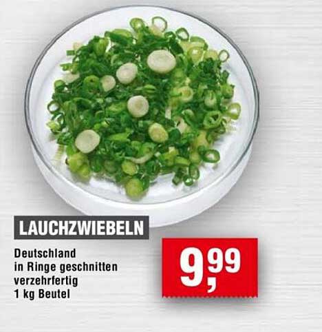 LAUCHZWIEBELN - Deutschland in Ringen geschnitten