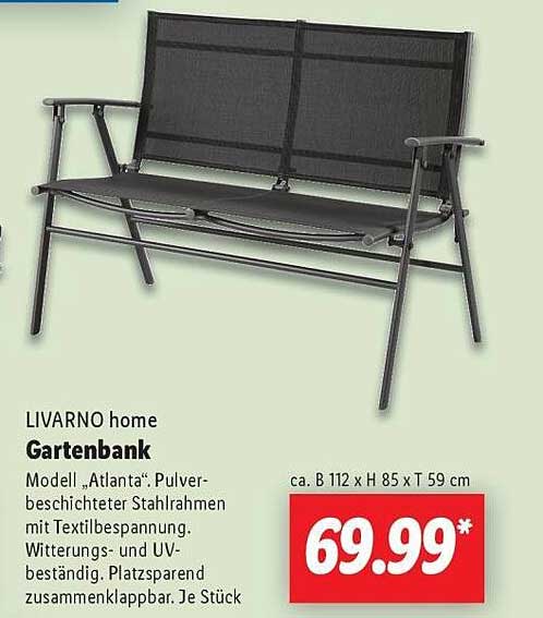 LIVARNO home Gartenbank Modell „Atlantá“