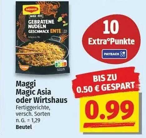 Maggi Magic Asia Gebratene Nudeln Geschmack Ente