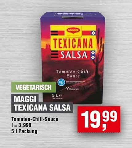 MAGGI TEXICANA SALSA - Tomaten-Chili-Sauce 5L Packung