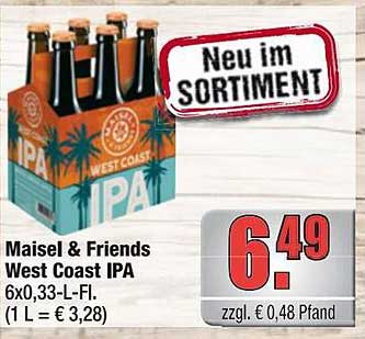 Maisel & Friends West Coast IPA 6x0,33-L-Fl.