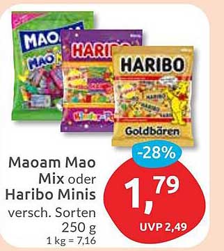 Maoam Mao Mix oder Haribo Minis, 250 g