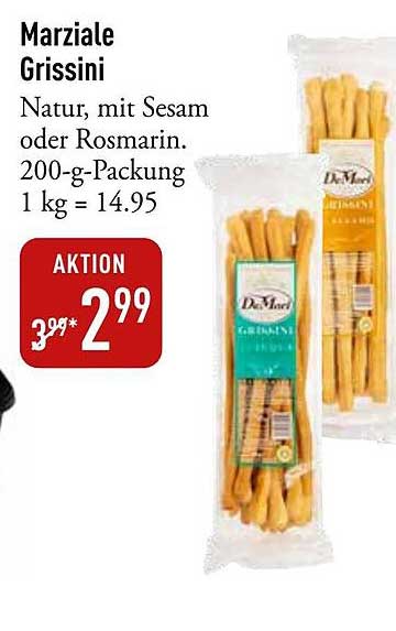 Marziale Grissini - Natur, mit Sesam oder Rosmarin