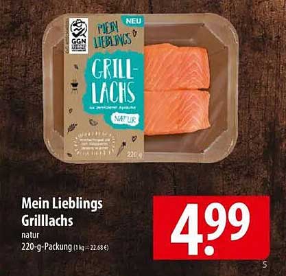 Mein Lieblings Grilllachs natur - 220 g