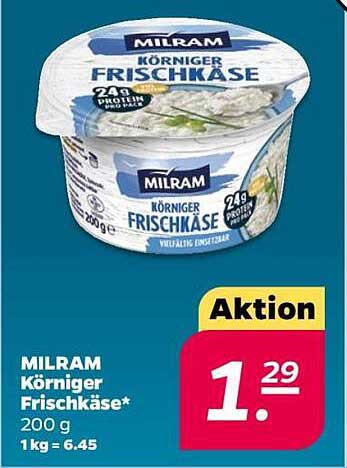 MILRAM Körniger Frischkäse 200 g – Aktion