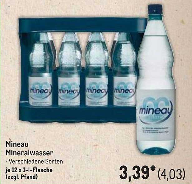 Mineau Mineralwasser - verschiedene Sorten im 12er-Pack
