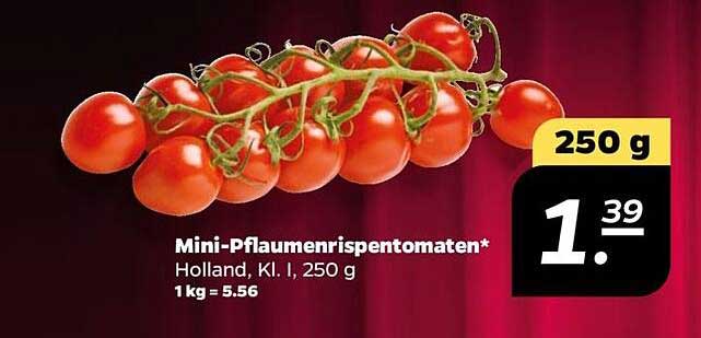 Mini-Pflaumenrispentomaten* Holland, Kl. I, 250 g