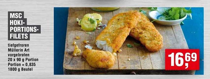 MSC Hoki-Portionsfilets tiefgefroren, Müllerin Art, 20 x 90 g