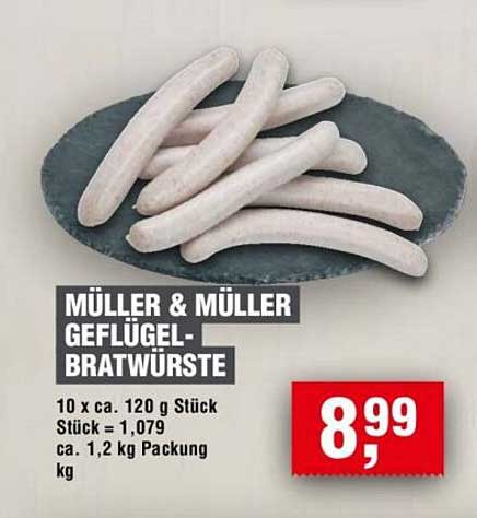 MÜLLER & MÜLLER GEFÜGEL-BRATWÜRSTE