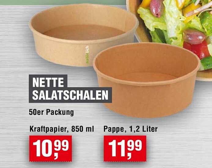 Nette Salatschalen, 50er Packung