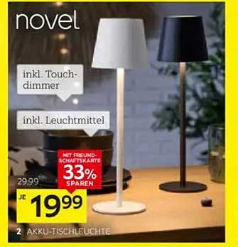 novel Akku-Tischleuchte